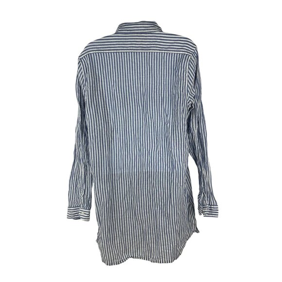 Lauren Ralph Lauren Womens Striped Button-Up Shirt  Size Medium - Picture 2 of 6
